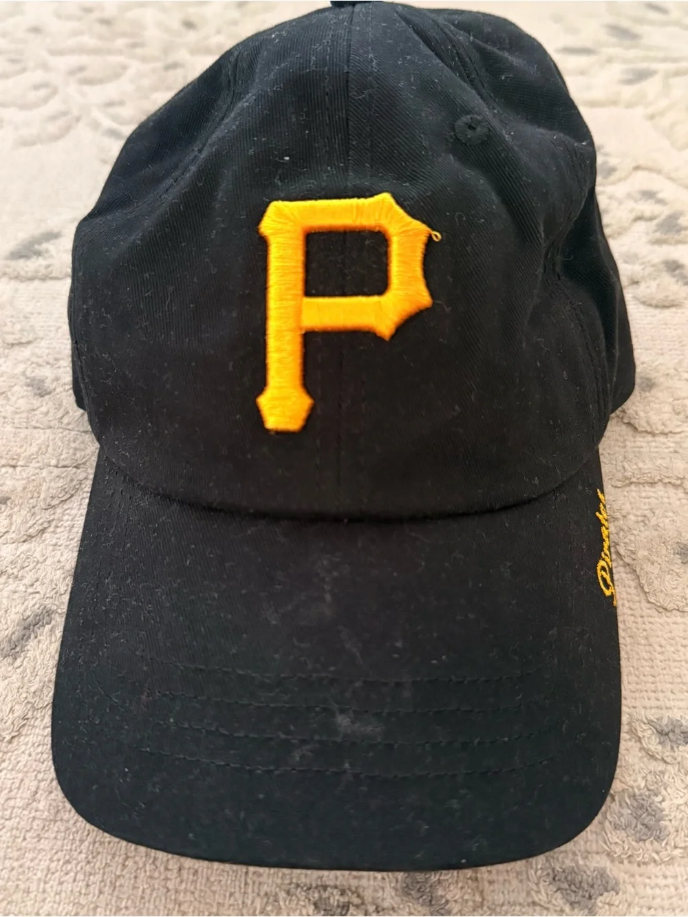 47 Brand Black Baseball Cap with Yellow 'P' Logo